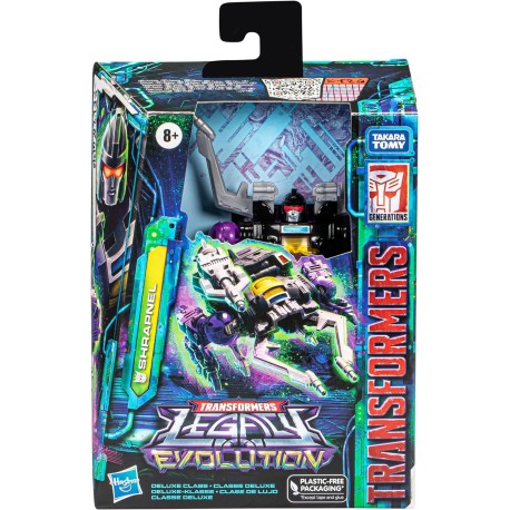 Transformers Toys Legacy Evolution Deluxe Shrapnel Toy de 5.5 pulgadas, figura de acción