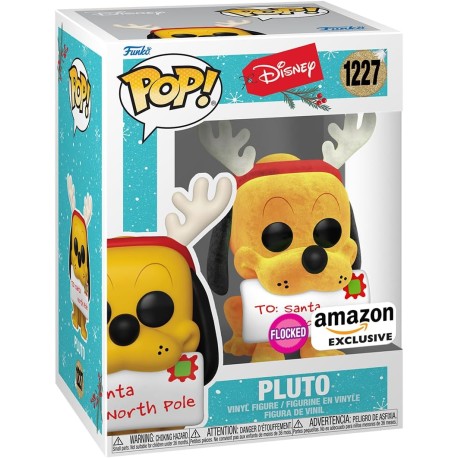 Funko Pop! Disney Holiday: Pluto (Flocked), Amazon Exclusive