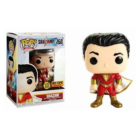 Funko DC POP! Heroes Shazam Exclusive Vinyl Figure 260 -Glow-in-the-Dark