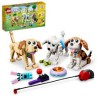 LEGO Creator 31137 3 en 1 con figuras de teckel, pug, caniche, juguete de construcción de animales